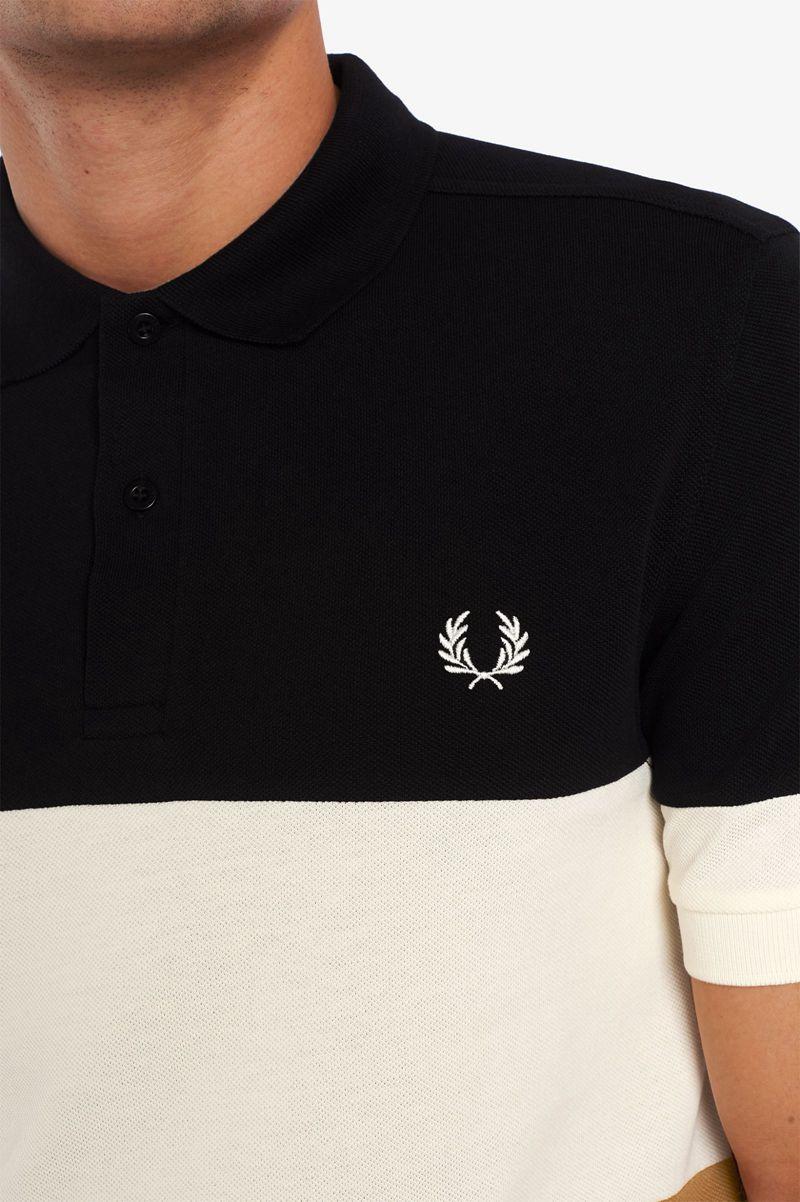 Camel Fred Perry Colour Block Polo Men's Shirts | PH 1489OKIR